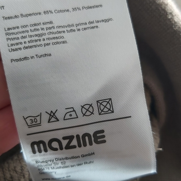 Mazine women's taupe tan green hoodie hooded sweatshirt zip up polkadots - Picture 15 of 16